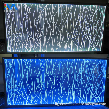 48W Engraved Acrylic RGB LED Panel Light 600x1200